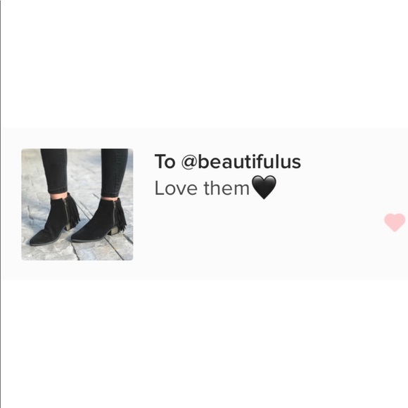 NIB Black Cascading Fringe Western Bootie - Picture 8 of 8